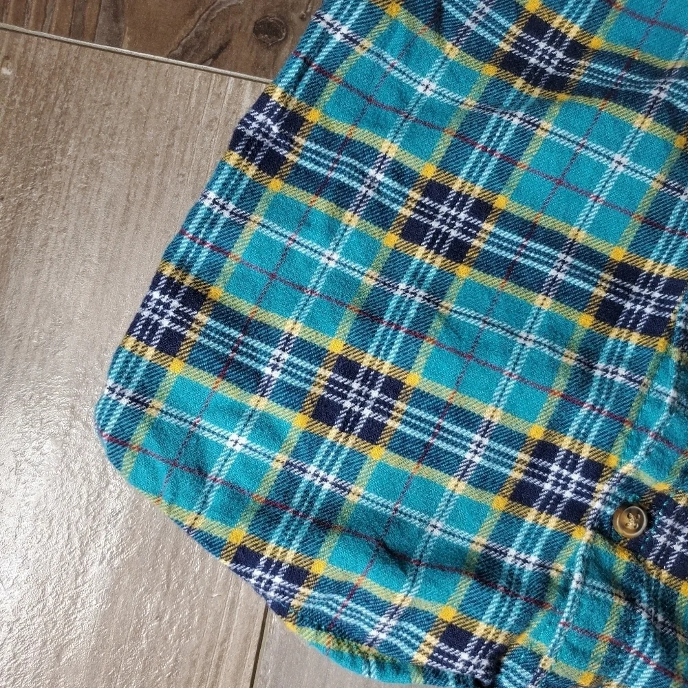 Carter's Toddler Boy Hooded Button Down Cotton Flannel Shirt Top Size 3T EUC